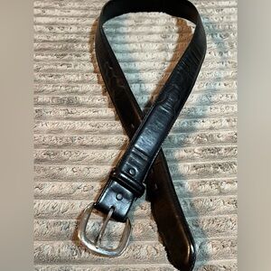 Silver Creek Classic Black leather Western Belt 38